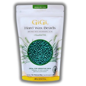 Gigi Nourishing Aloe Sensitive Skin Hard Wax Beads (14 oz) Ideal for Sensitive Skin to Remove Stubborn Hairs - 1 of 2