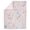 Lambs & Ivy Baby Blooms 3-Piece Pink Floral/Butterfly Baby Crib Bedding Set - 3 of 4