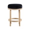 Meridian Furniture,Monette Black Velvet Counter Stool - 2 of 4