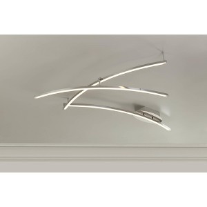 Pro Track Wilfax 3-Arm LED Ceiling Track Light Fixture Kit Adjustable Silver Chrome Finish Modern Kitchen Bathroom Living Room Dining Hallway 39" Wide - 1 of 4