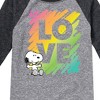 Peanuts Rainbow Love Scribble  - Athletic Heather/Heather Black - 3T - 2 of 4