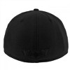Adult Batman Dark Knight Trilogy Logo Black on Black New Era 39Thirty Fitted Hat - 2 of 4