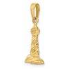 Black Bow Jewelry 14k Yellow Gold 3D Cape Hatteras Lighthouse Pendant - 4 of 4
