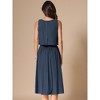 INSPIRE CHIC Women's Sleeveless Crew Neck High Waist Midi Skirt Set - 4 of 4