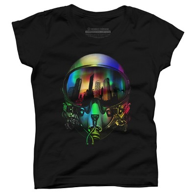 Girl's Design By Humans The Pilot By clingcling T-Shirt