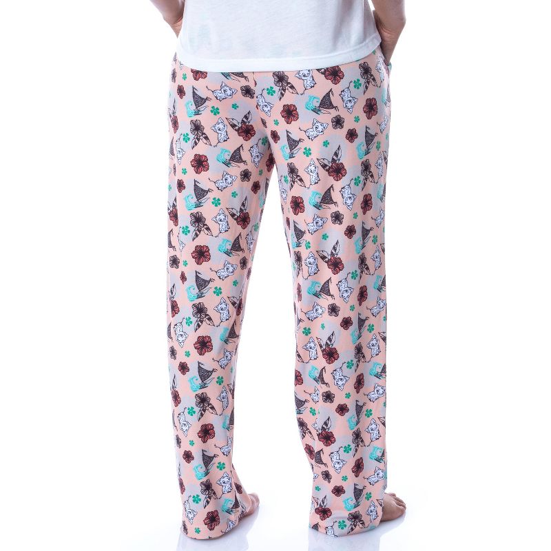 Disney Women's Moana Pua the Pig Super Soft Loungewear Pajama Pants Pink, 4 of 5
