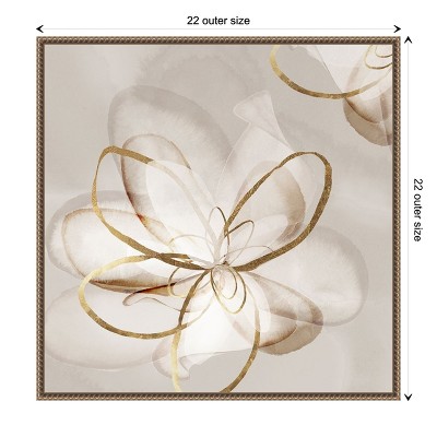 Eva Watts Abstract Floral Canvas Print with Bronze Frame, 22 x 22-in.