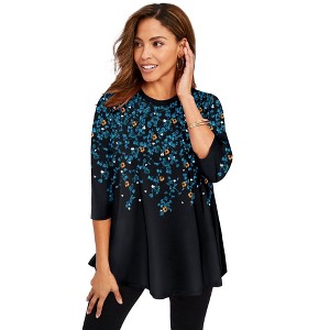 Jessica London Stretch Knit Swing Tunic - 1 of 4