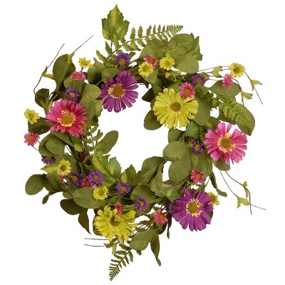 22" Artificial Floral Wreath Multicolor - National Tree Company