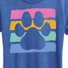 Women's - Instant Message - Negative Space Paw Print Short Sleeve Graphic T-Shirt - 2 of 4