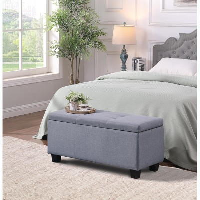 3 In 1 Linen Tufted Storage Ottoman Bench Set - Modernluxe : Target