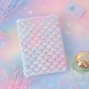 Paaaawaters Fish scale plush notebook A5 diary can be used for study and office suitable for gifts for girls mermaid shell ocean cute princess style - 2 of 4