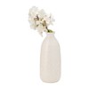 Sagebrook Home 12" Ceramic Vase - Contemporary Circle Design Ivory/Beige Vase For Floral Arrangements - Decorative Table Accent for Home or Office - 3 of 4