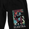 Elektra Marvel Universe Publishing Art Archive Men's Black Sleep Pajama Shorts - 2 of 4