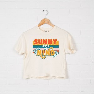 Simply Sage Market Women's Sunny State Of Mind Short Sleeve Relaxed Fit Cropped Tee - 1 of 3