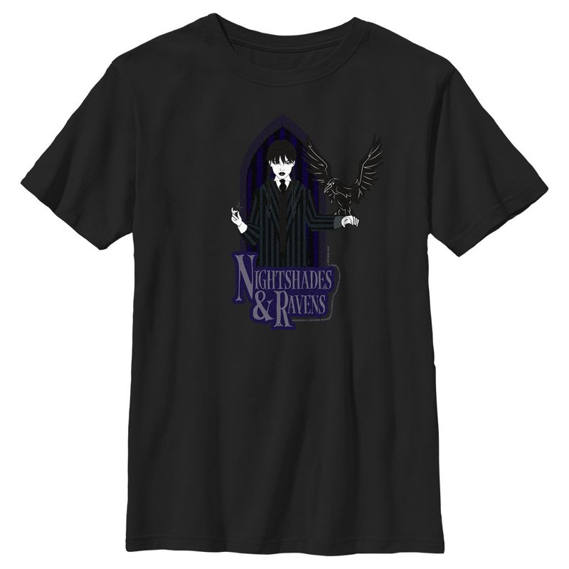 Boy's Wednesday Nightshades & Ravens T-Shirt, 1 of 6