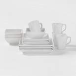 16pc Porcelain Square Rim Dinnerware Set - Threshold™