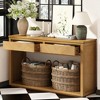 KIGFTSOD Rustic Wooden Console Table - Storage Drawers & Open Shelf, Elegant Sofa Table for Entryway, Hallway & Living Room - 2 of 4