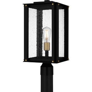 Robbins 1-Light Matte Black Outdoor Post Lantern - 1 of 4