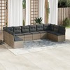 vidaXL 10 Piece Patio Sofa Set with Cushions - Gray Without Table - 2 of 4