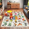 LOVEVOOK Kids Rugs for Playroom, 47 inch Round Rug, Soft Machine Washable Non-Slip Dinosaur Carpet for Toddler Kids Room Decor Mat, Beige - 4 of 4