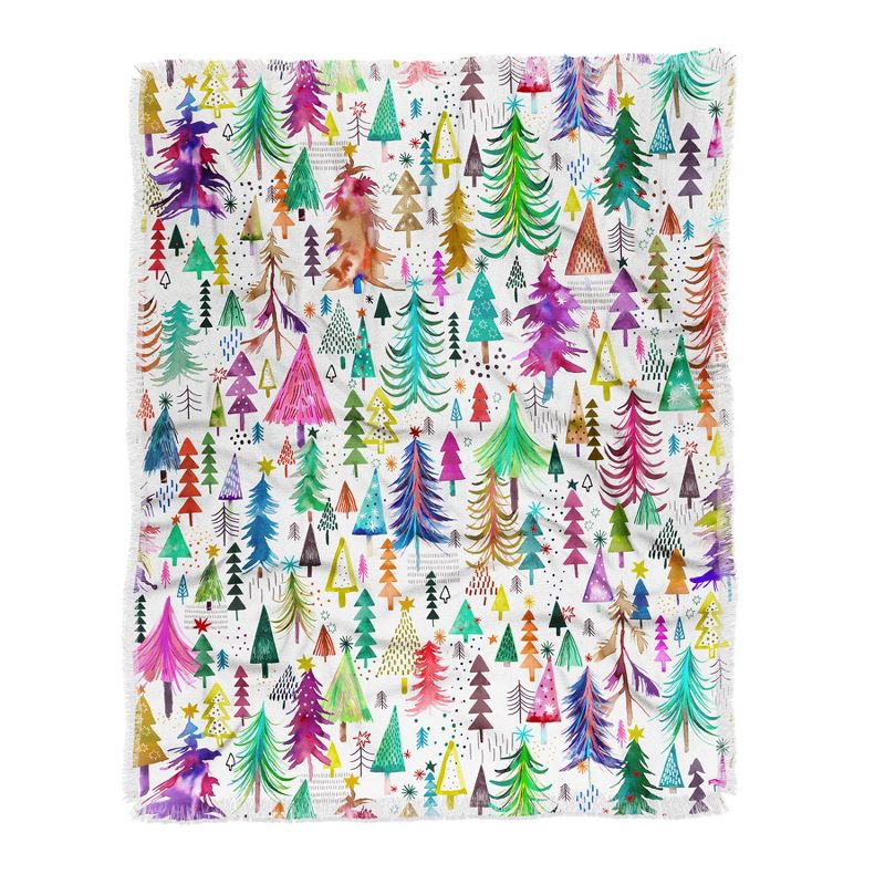 Ninola Design Christmas Trees Simply Modern Woven Throw Blanket - Deny Designs, 1 of 3