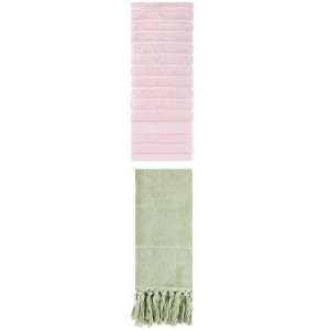 REGALWOVEN 2 Packs Solid Absorbent Soft Cotton Hand Towels 14" x 30" - 1 of 4