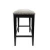 Carolina Living Sawyer 30" Saddle Barstool - Set of 2 - Antique Black- Grey Chenille Upholstery - 3 of 4