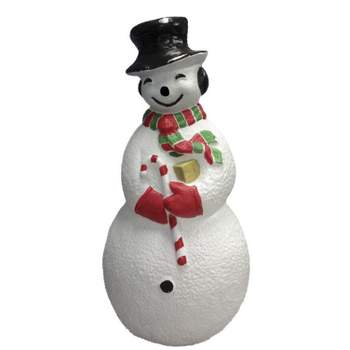 VP Home Christmas Fireplace Snowman Decor LED Lighted Figurines