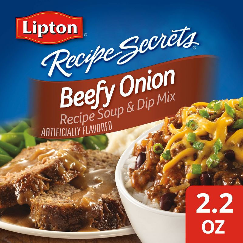 Lipton Recipe Secrets Beefy Onion Soup &#38; Dip Mix - 2.2oz/2pk, 1 of 9