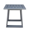 PAGED Rustic Outdoor Dining Table Sandblast Finish Acacia Wood Outdoor Table with Metal Finish Frame for Patio, Lawn, Courtyard - 2 of 4