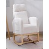 35.43"Modern Accent Rocking Chair Rocking Chair with Solid Wood Legs - 2 of 4