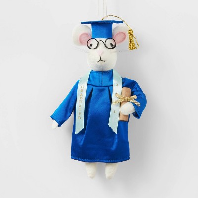 Plush Graduating Mouse Christmas Tree Ornament - Wondershop™