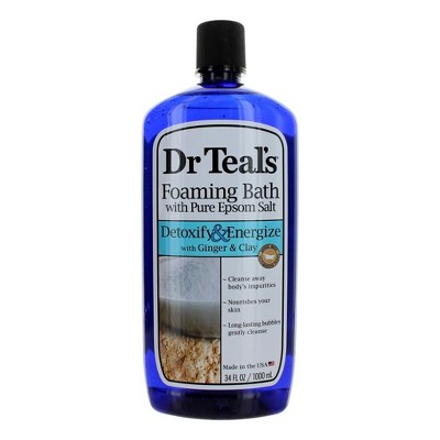 Dr Teal's Epsom Salt Detoxify and Energize Your Skin with Ginger and Clay Foaming Bath - 34 Oz