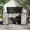 3' x 6' Metal Storage Shed, Outdoor Trash Can Organizer with Chain Lid for Trash Cans, Toys, Gardening Tools, Great for Gardens, Backyards and Patios - 3 of 4