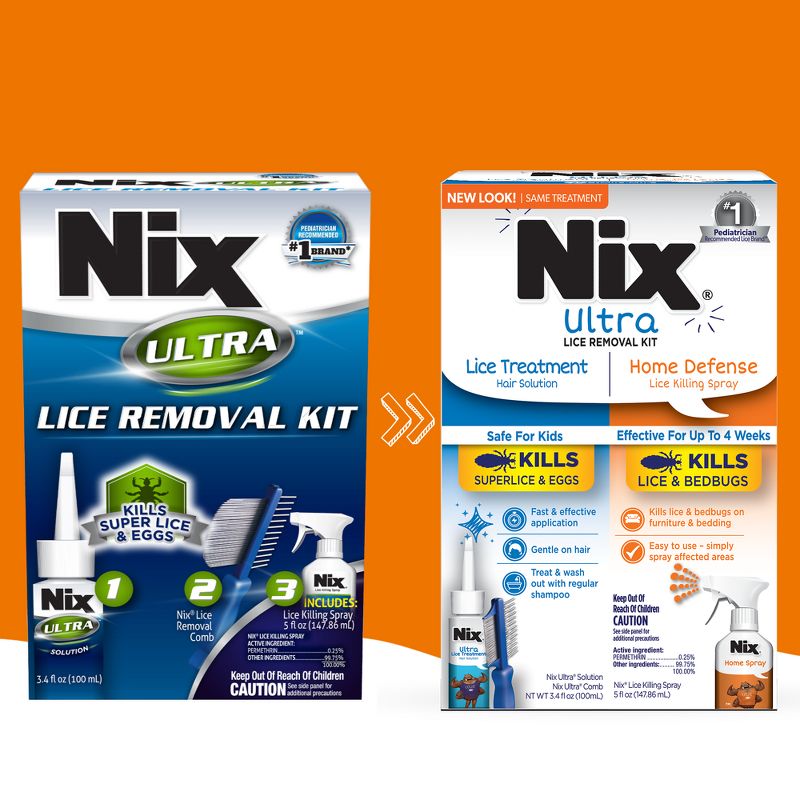 Nix Ultra Super Lice Removal Kit Lice Removal Treatment For Hair and Home - 8.4 fl oz, 3 of 10