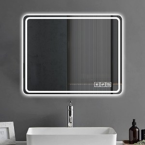 Whisen Touchable LED Bathroom Vanity Wall Mirror with Adjustable Dimmable Lights and One-Touch Defogging - 1 of 4