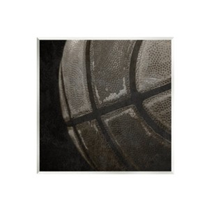 Stupell Industries 17"x17" Kids' Dark Basketball Photography Wall Art Unframed - 1 of 4