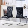 KTMBDW Faux Leather Metal Frame Dining Chairs,Modern Retro Alligator Skin Upholstered Dining Chairs for Kitchen,Living Room - 3 of 4