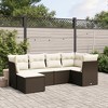 vidaXL Garden Sofa Set Brown Poly Rattan, Steel Medium Modular - 2 of 4