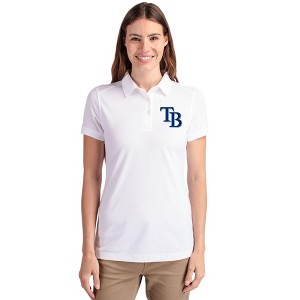 Tampa Bay Rays Cutter & Buck Advantage Eco Tri-Blend Pique Womens Polo - White - 4X Large - 1 of 1