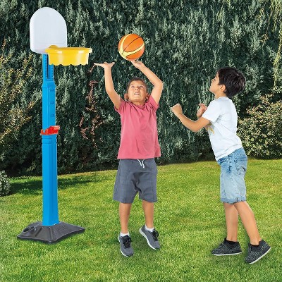 Dolu Adjustable Height Freestanding Plastic Junior Basketball Hoop