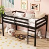 RISOKEYS Solid Wooden Twin Loft Bed - Rubber Wooden Strengthened Platform Slats Bed with Ladder & Under-Bed Storage fo Small Room - 2 of 4