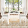 Hooseng Modern Luxurious Style 5/7 Piece Dining Room Table Set, Tempered Glass Top Dining Table Set for 4/6, Metal Frame And Upholstered Dining Chairs - 3 of 4