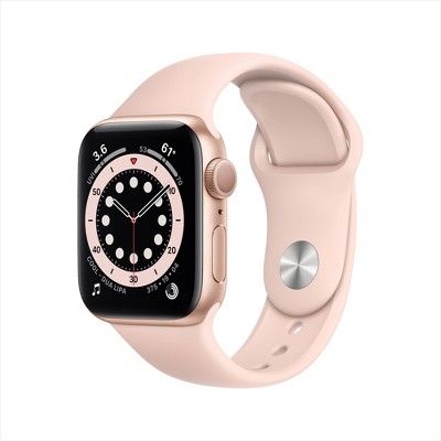 apple watch series 4 gps gold aluminum case with pink sand sport band