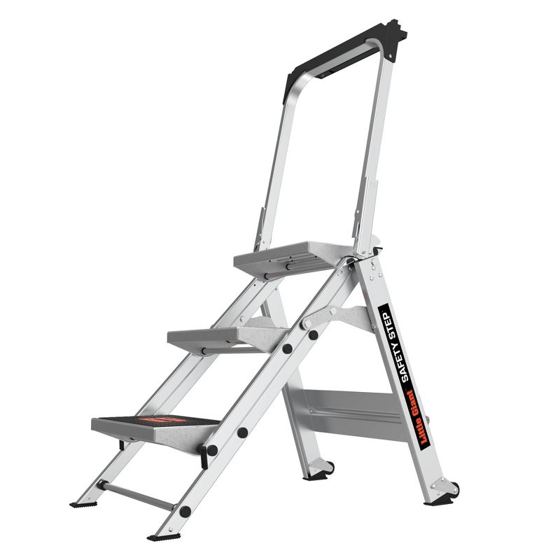 Little Giant Ladder Systems 3-step ANSI Type IA 300 lb Aluminum Stepstool with handrail Gray, 1 of 19
