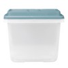 Hefty 6 Pack 32 Quart Lift Off Storage Bin with Lid, Stackable Plastic Container Tote for Home, Office, and Classroom Organization, Smoke Blue - 4 of 4