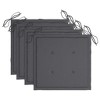 vidaXL Outdoor Chair Set of 4 Anthracite Solid Acacia Wood Standard - 4 of 4