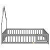 YOOCOZZ Full Size House-Shaped Headboard Floor Bed with Fence - 4 of 4