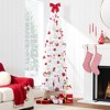 Best Choice Products White Artificial Holiday Christmas Pencil Tree w/ Metal Base - 2 of 4